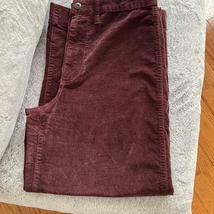 Madewell Women's Trousers - Burgundy
